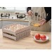 30-Grid Stackable Egg Storage Tray Organizer Shelf - 2 Pack